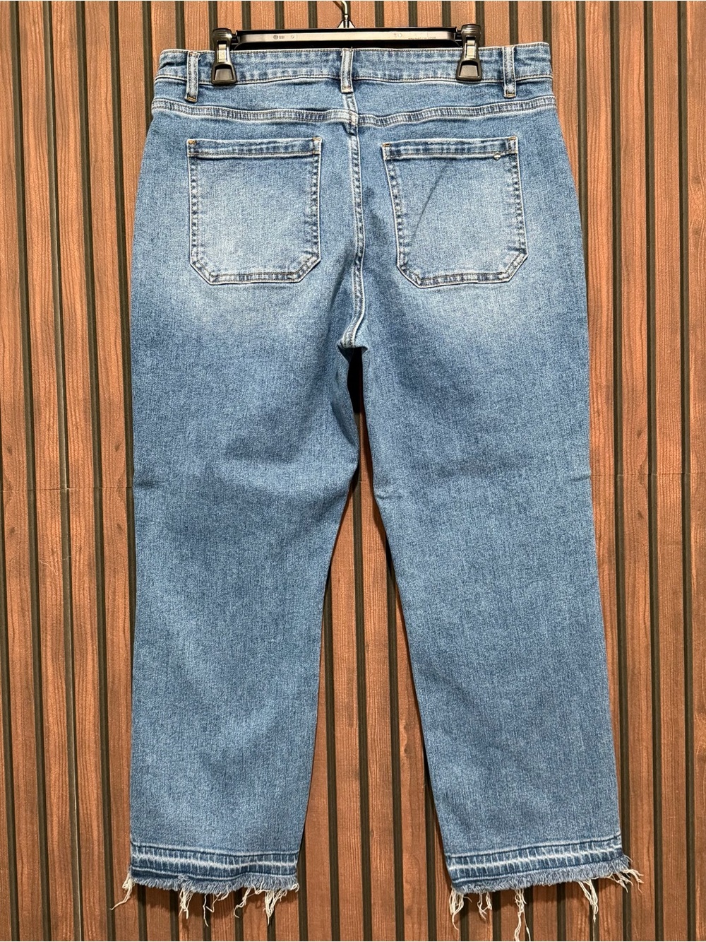 Mica High Rise Straight Leg Distressed Hem Jeans Size 31 - Picture 2 of 4